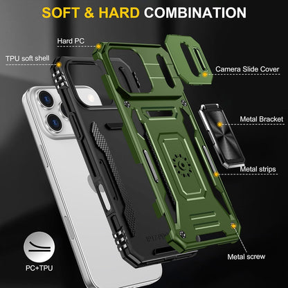 Phone Case Compatible with I Phone17 Pro Max Case with Camera Lens Cover & HD Sc