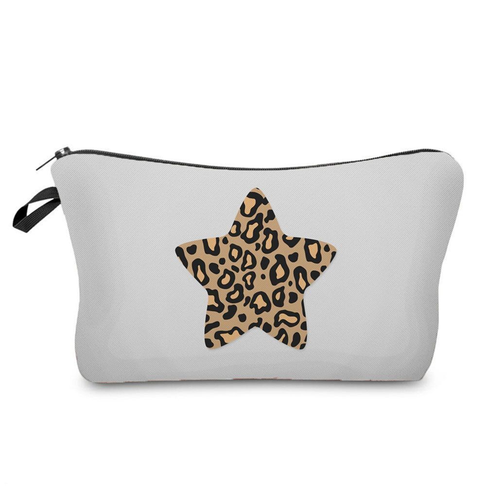 Personalized Pretty Makeup Bag Leopard Print Cosmetic Bags Multifunction Travel