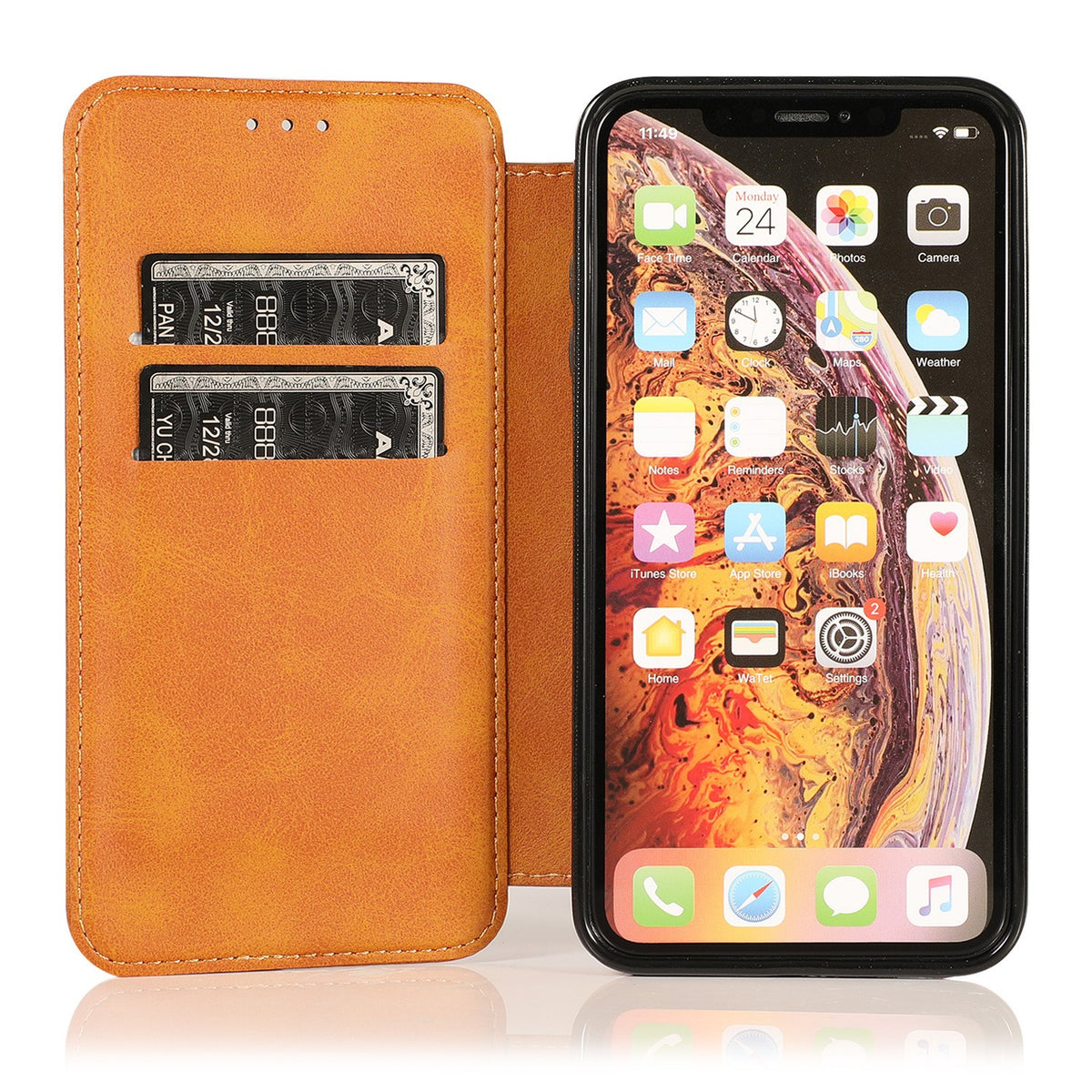 Wallet PU Leather Flip Phone Case for iPhone 17 Plus Pro Max Air/16/15/Samsung