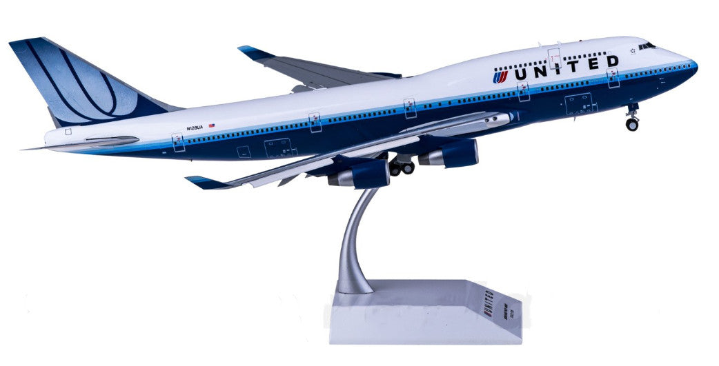 1:200 35CM JC Wings UNITED BOEING 747-400 Airplane Flap DownDiecast Plane Model
