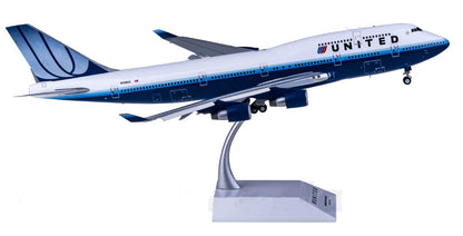 1:200 35CM JC Wings UNITED BOEING 747-400 Airplane Flap DownDiecast Plane Model