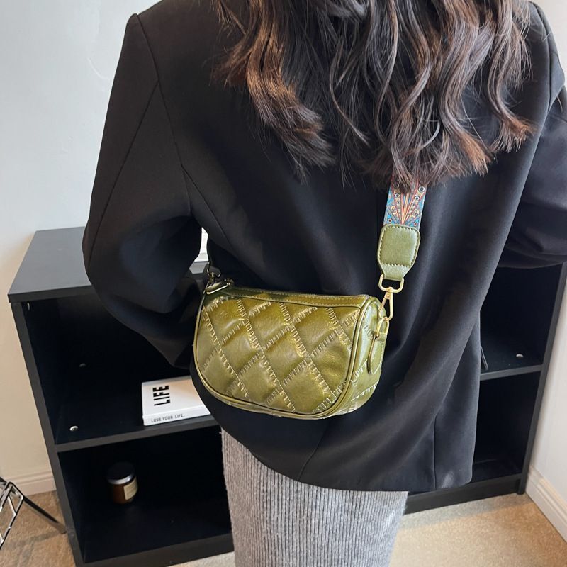 Shoulder Bags Handbag Wide Shoulder Strap Crossbody Bag Versatile Zipper Handbag