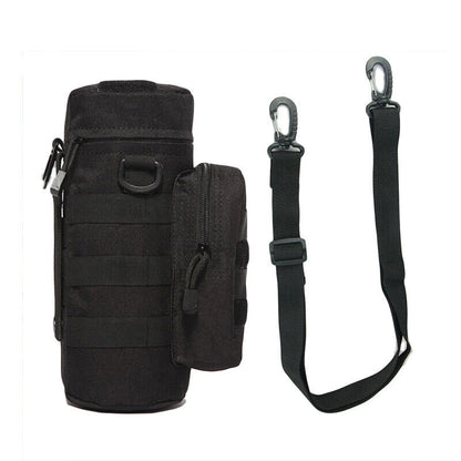 Tactical Molle Water Bottle Pouch Kettle Climbing Waist Shoulder Bag Outdoor
