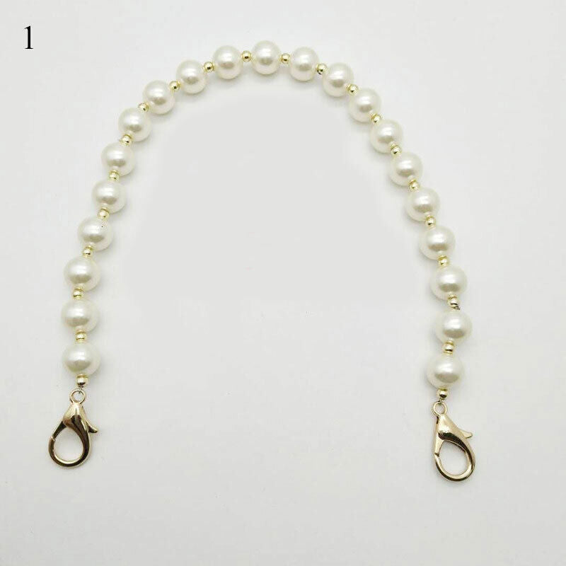 Replacement Bag Wrist Strap Imitation Pearl Wristlet Wallets Purse Clutch Handle