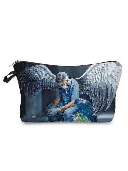 Printed Makeup Bag Reusable Storage Purse Stylish Practical Bags 2*2*13.5 CM 1PC