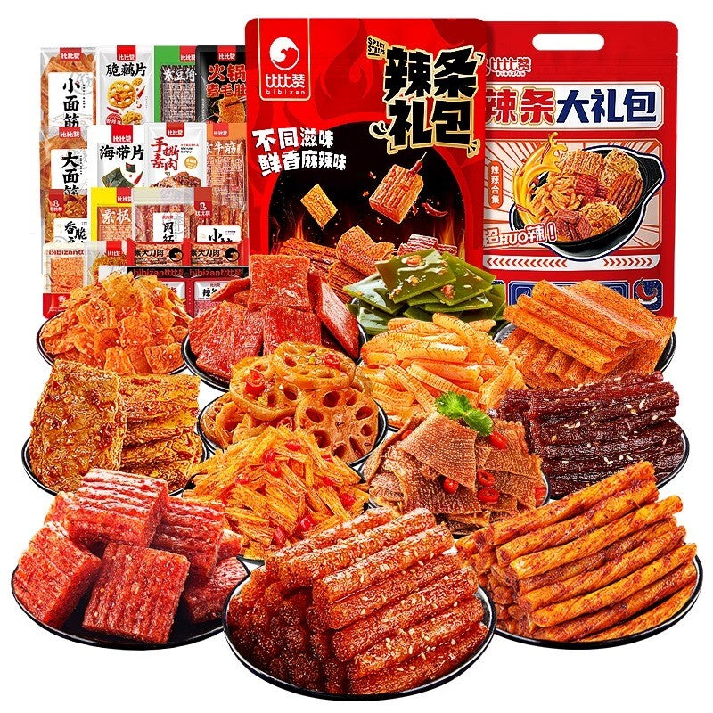 Spicy Strips - Spicy Gluten Latiao, Chinese Special Casual Snack Food 218g