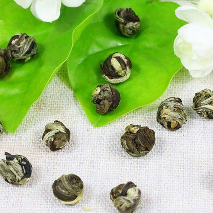 250g 2022/2023 Green Tea Dragon Pearl Natural Jasmine Loose Leaf Dried Tea