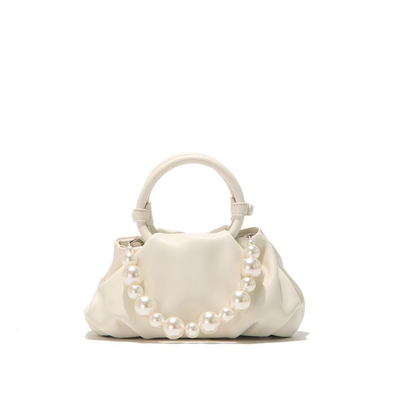 Ring Handbags Pearl And Marble Decoration Shoulder Bag Delicate Crossbody Purse
