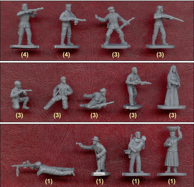 WWII Partisan in Europe French and Balkan 1/72 Soldiers Figures model Kit CAESAR