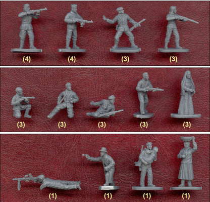 WWII Partisan in Europe French and Balkan 1/72 Soldiers Figures model Kit CAESAR