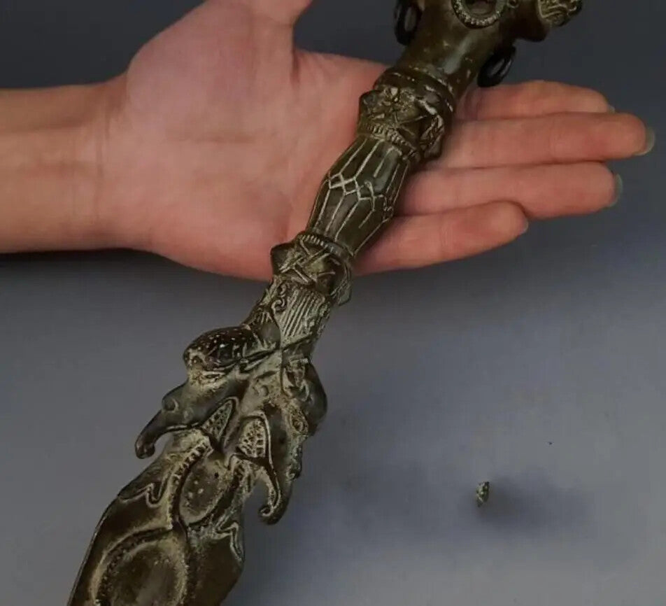 Pure Copper Magic Ware Ornaments Horse Head Ming King Puba Vajra Pestle Buddha