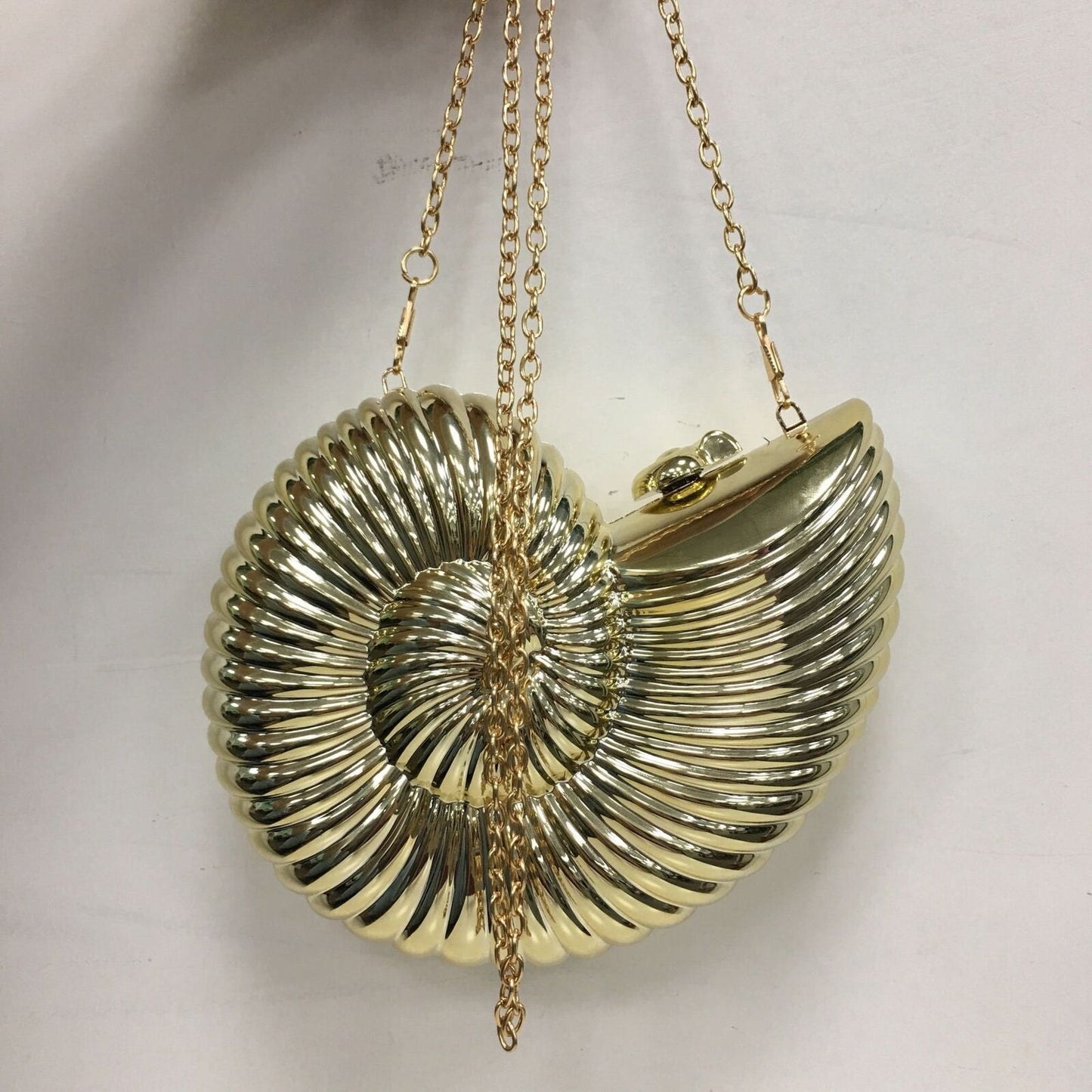 Gold/ Sliver Sling Shell Bag Wedding Crossbody Small Chain PVC Purses 185*150 MM