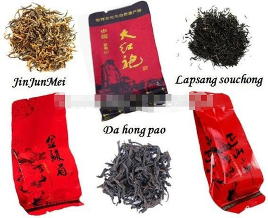 12 Bags 3Kinds of Flavors Jinjunmei Lapsang Souchong Dahongpao Tea Black Tea