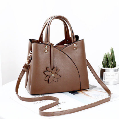 Womens Ladies PU Leather Handbag Shoulder Purse Messenger Satchel Crossbody Tote