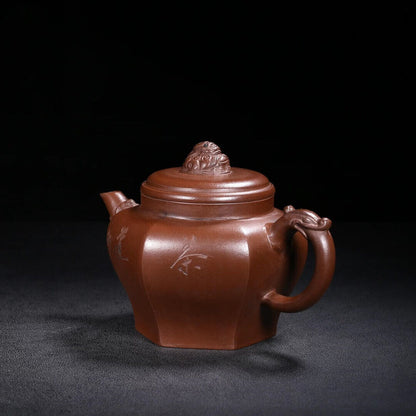 Chinese Yixing Zisha Clay Handmade Exquisite Teapot （六方 底款：徐汉棠）