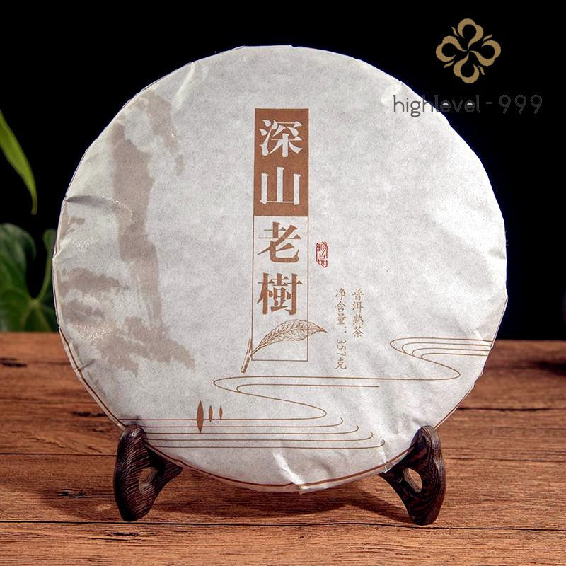 357g Yunnan Pu'er Tea Ripe Tea Cake Ancient Tree Dried Warehouse Old Tea