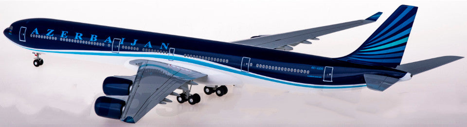 1:200 38CM Hogan Azerbaijan AIRBUS A340-600 Passenger Airplane ABS Plastic Model