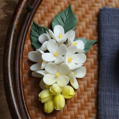 9.2cm Chinese Osmanthus Ceramic Censer Tea Pet Zen Incense Burner Home Decor