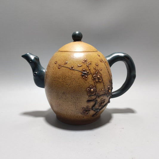 Vintage China Yixing Purple Clay Teapot Zisha Ceremony Fine Plum Blossom Teaware