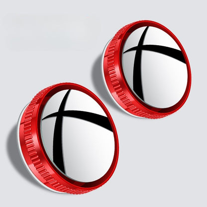 1pair Reversing Mirror Small Round Mirror HD Large View Suction Cup Blind Spot