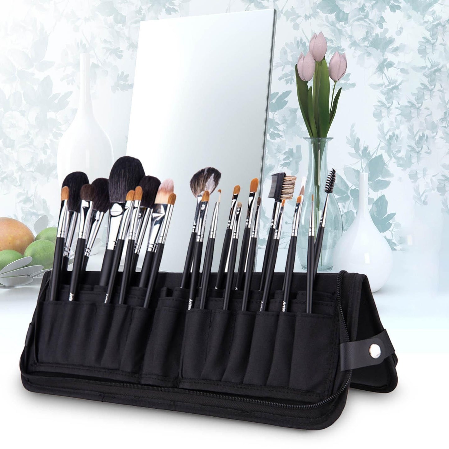 Professional Makeup Brush Case Carrying Bag Makeup Brushes Organizer 18*27*4.5cm