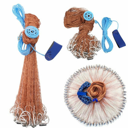 Fishing Net Sinker Cast Network Hand Outdoor Throw Catch Tool Gill Full Spread