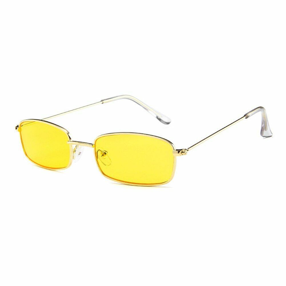 Small Sunglasses Square Hiking Retro Transparent Clear Frame Metal Frame Eyewear