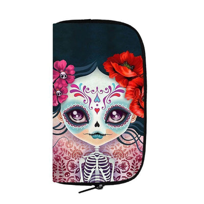 Cartoon Gothic Wallets Cute Purse Clutch Bag Phone Holder Ladies Coin Bags Long