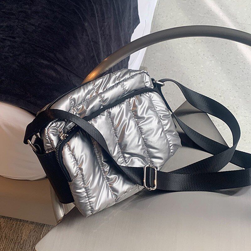 Space Cotton Shoulder Bags Women Winter Crossbody Down Bag Handbag Shoulder Pack