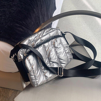Space Cotton Shoulder Bags Women Winter Crossbody Down Bag Handbag Shoulder Pack