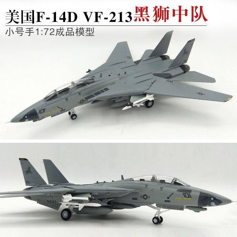 1/72 US Navy F-14D Male Cat Fighter VF-213 Black Lion F14 Aircraft Model