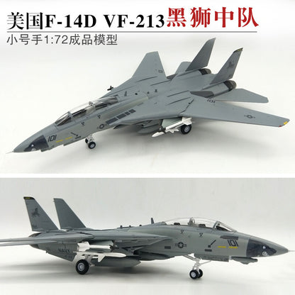1/72 US Navy F-14D Male Cat Fighter VF-213 Black Lion F14 Aircraft Model