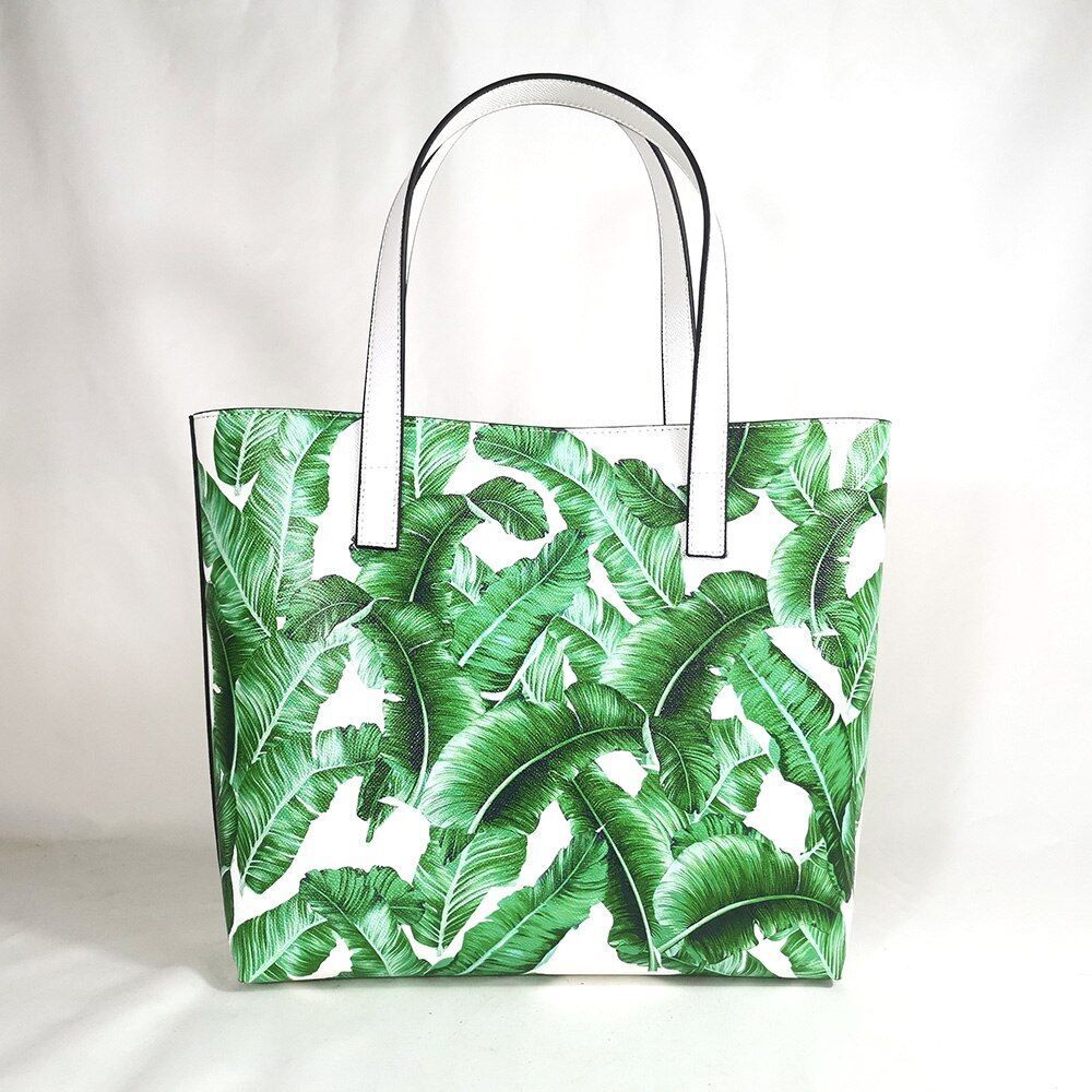 Floral Traveling Shoulder Bag Textured Leather Shopper Large Bag Women Handbags