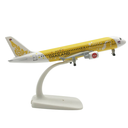 Alloy + ABS Airplane Model 1:400 20CM Thailand A320 Diecast Plane Brand New E