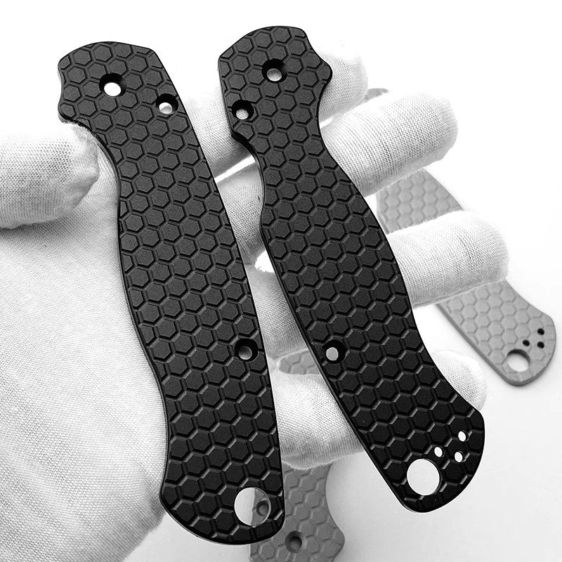 1 Pair Aluminum Alloy Knife Handle Scales for Spyderco C81 Para 2 Folding Knives