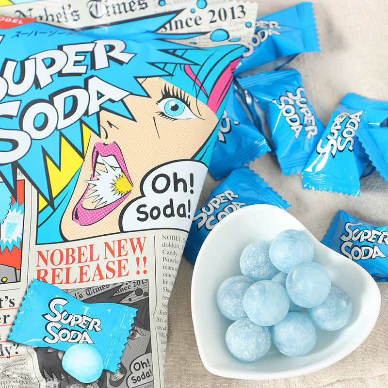 20 pieces of Japanese Candy: NOBEL Super Sour Lemon Sandwich Hard Sour Candy.