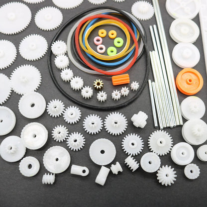 82PCS/Set Plastic Gear DIY Accessories Set for Toy Motor Car Robot Model Kit