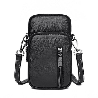 Luxury Handbags Genuine Leather Vintage Shoulder Purse Black/Green Bag 11*19*6CM