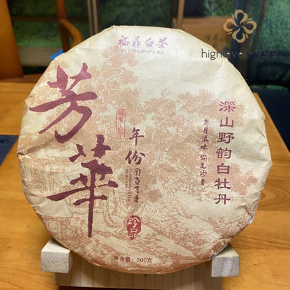 300g White Tea Cake Dry Stored Fuding 2024 High Mountain Sun Dried Bai Mudan Tea