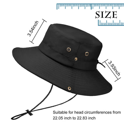Wide Brim Sun Hat Breathable Bucket Cap Summer Fishing UV Protection Men Women