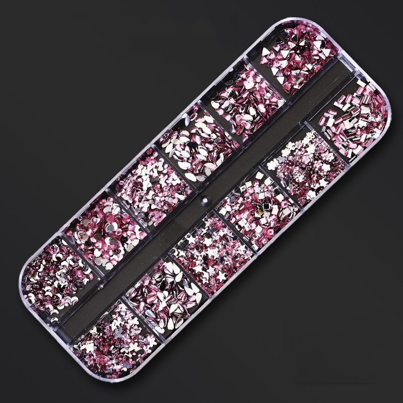 Nail Art Decor 12Design Box 3D Irregular Abalone Seashell Fragment Flakes Charms