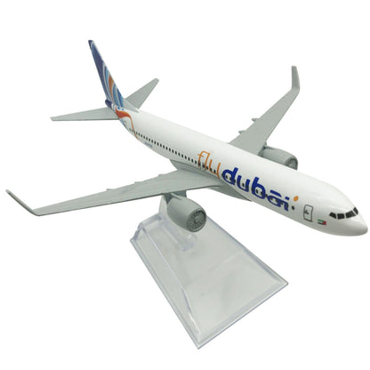 1/400 Scale Dubai Airplanes B737 Model Airplane Alloy Plane Model Decor Gifts