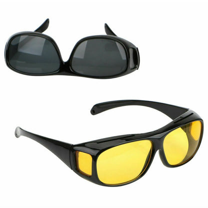 Sunglasses UV Protection Sports Mirror Polarized Night Vision Yellow Film E