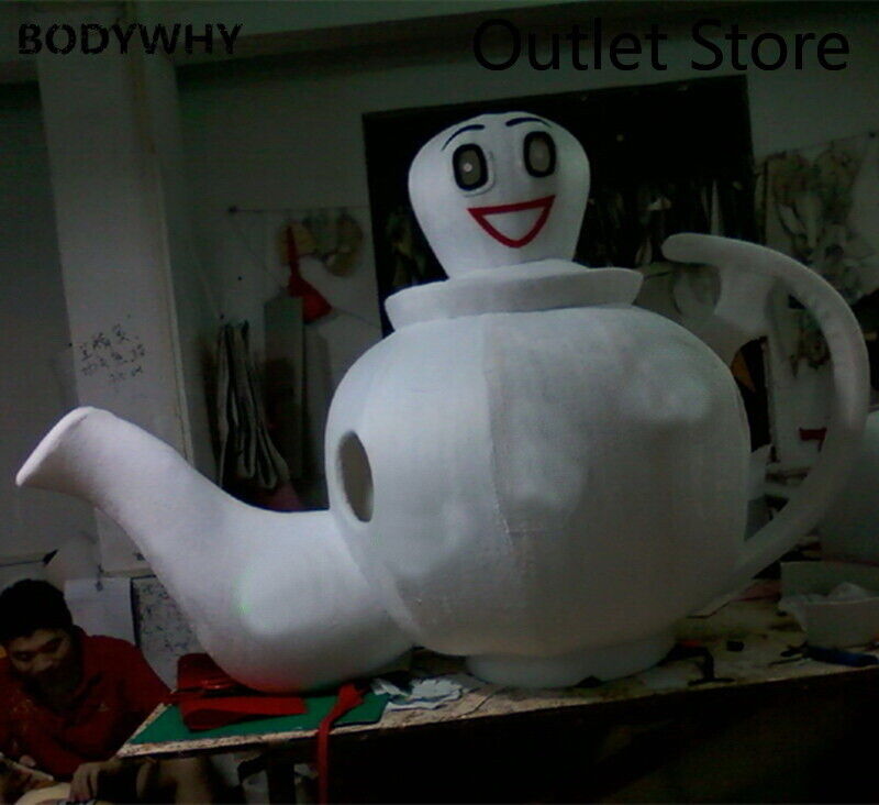 Halloween Cartoon Teapot Mascot Costumes Party Suits Outfits Cosplay Dress Xmas