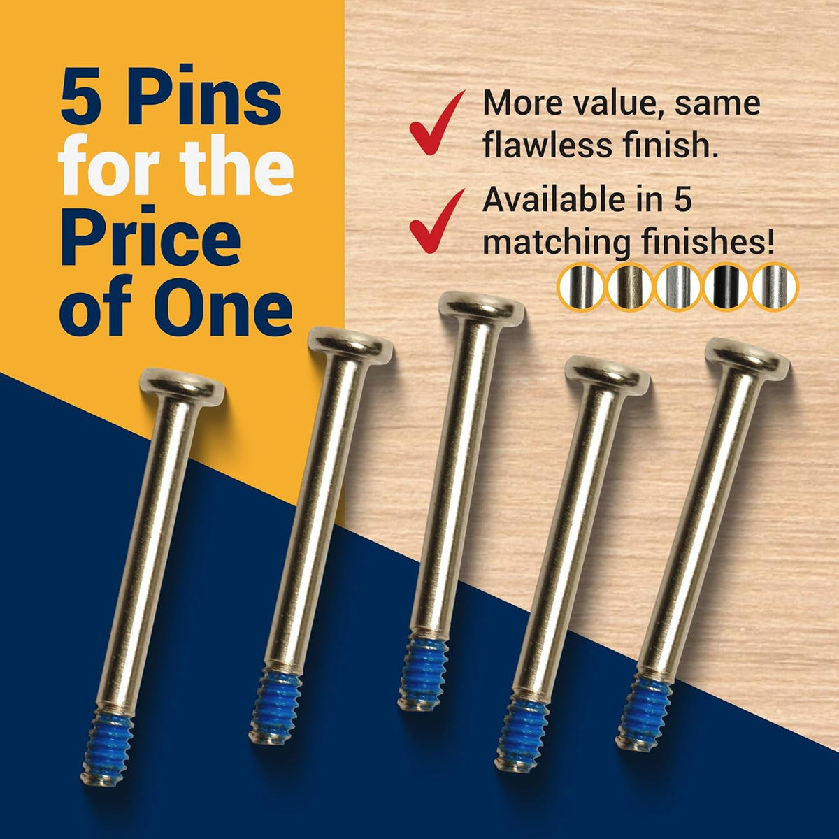Door Lock Pin for Emtek Doors | (5 Pack) Privacy Lock Push Pin Replacements for