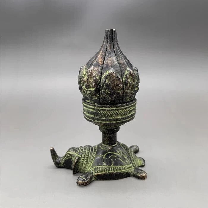 Bronze Copper Nepalese Candlestick Lotus Flower Candle Holder Collection