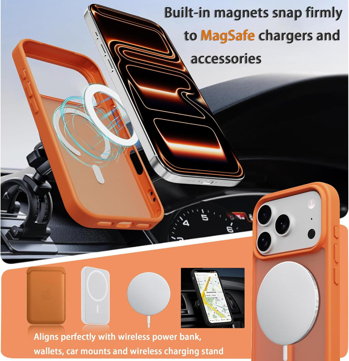 Magnetic for Iphone 17 Pro Max Phone Case, [Compatible with Magsafe], Screen Pro