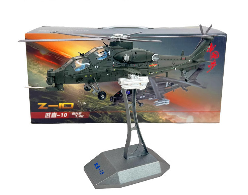 1:48 China Air Force Z-10 Armed Helicopter Plane Airplane Diecast Aircraft Model
