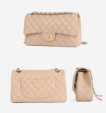 Quilted Lambskin Leather Double Flap Chain Shoulder bag Small Purse Crossbody