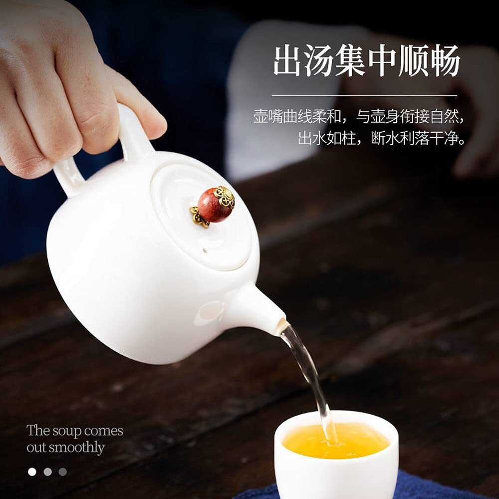 220ml Porcelain Teapot KungFu Tea Set Household Handmade XiShi Pot Filter Kettle
